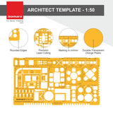 1:50 Scale Architectural Furniture Template - Isomars