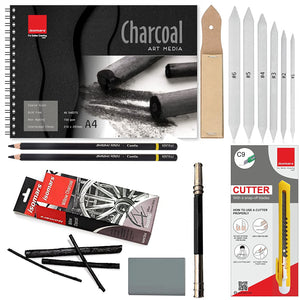 Charcoal Sketching Kit (Set of 9)