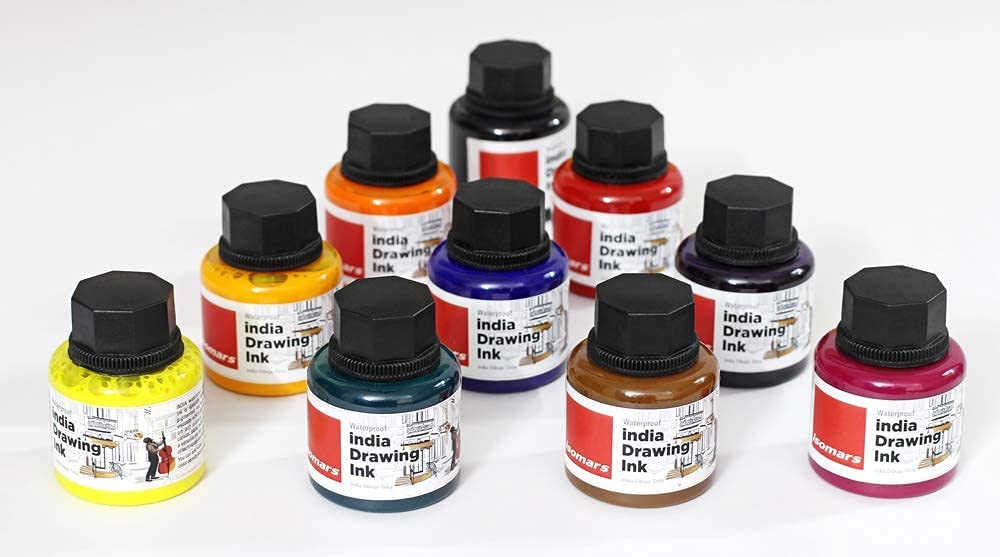 Waterproof Drawing Ink (Set of 10)