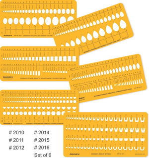Gemstone Shapes Drawing Stencil (Set of 6)