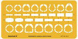 Isomars Jewelry Rings Drawing Drafting Template Stencil Combo - Set of 7