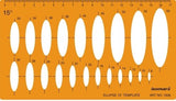 Isomars 15 Degrees Ellipse Ellipses Shapes Figure Symbols Drafting Drawing Template Stencil (15°)