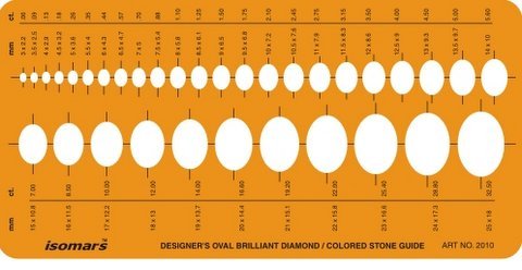 Gemstone Design Stencil- Diamond & Oval Shapes