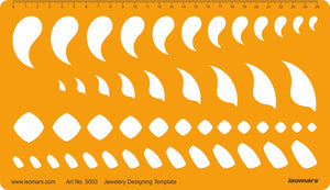 Jewelry Design Template- Paisley Organic Stone