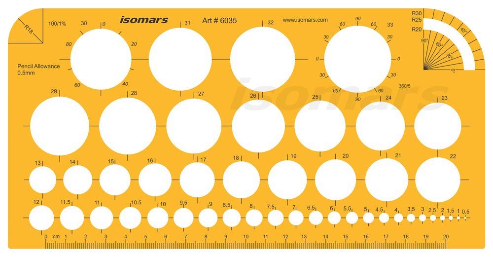 Circle Shapes Drafting Stencil