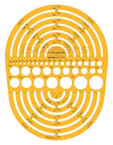 Isomars Radius Master Circle Template, Large Circle and Semi Circle Arc Drafting Stencil with Multiple Radius Measurements for Architects, Engineers, Designers, Technical Drawing & Blueprint Planning