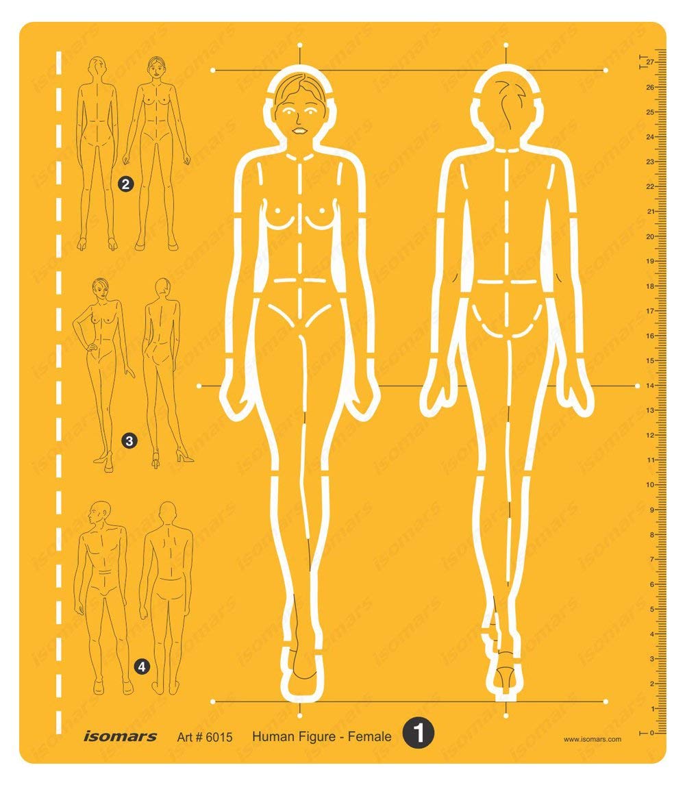 Female Human Figure Drafting and Design Template