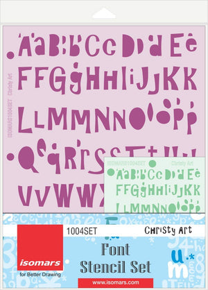 Font Stencil- Christy Art (Set of 2)