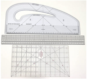 Pattern Maker, Gridding Ruler & Garment Ruler Combo