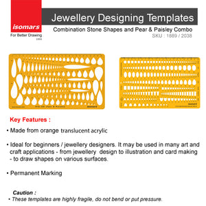 Jewelry Design Templates- Pear & Paisley Shapes (Set of 2)