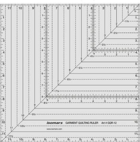 Garment Quilting Ruler (12")