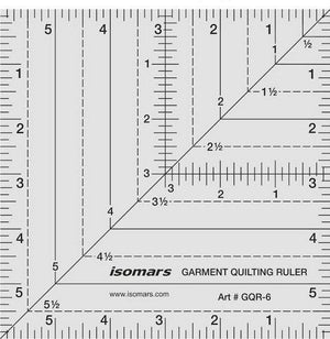 Garment Quilting Ruler (6")