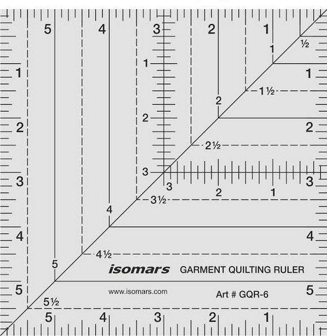 Garment Quilting Ruler (6")