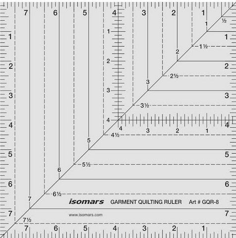 Garment Quilting Ruler (8")