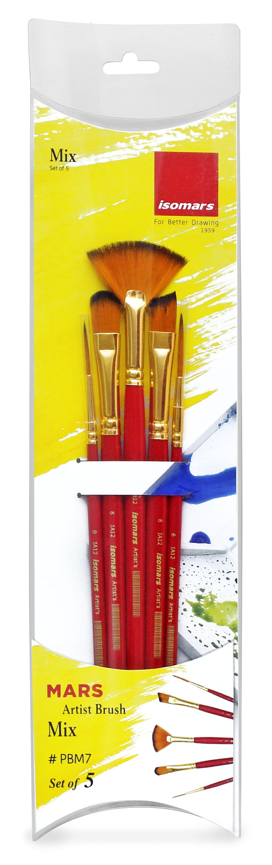 Artist Mix Paint Brush (Set of 5)