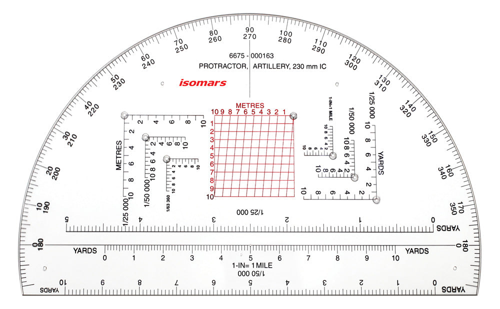 Military/Mils Protractor - 9"