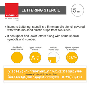 Lettering Guide Drawing Template 5mm