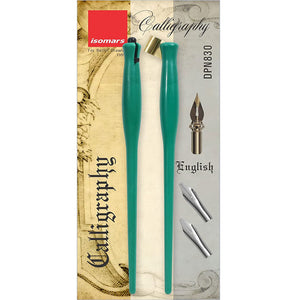 Plastic Vintage Holder Set (Oblique & Straight) with 2 Calligraphy & 1 Flex Nib