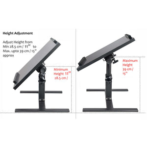 ISOMARS Multipurpose Laptop Table Study Desk & Height Adjustable Bed Table for Work from Home & Online Classes (Black)