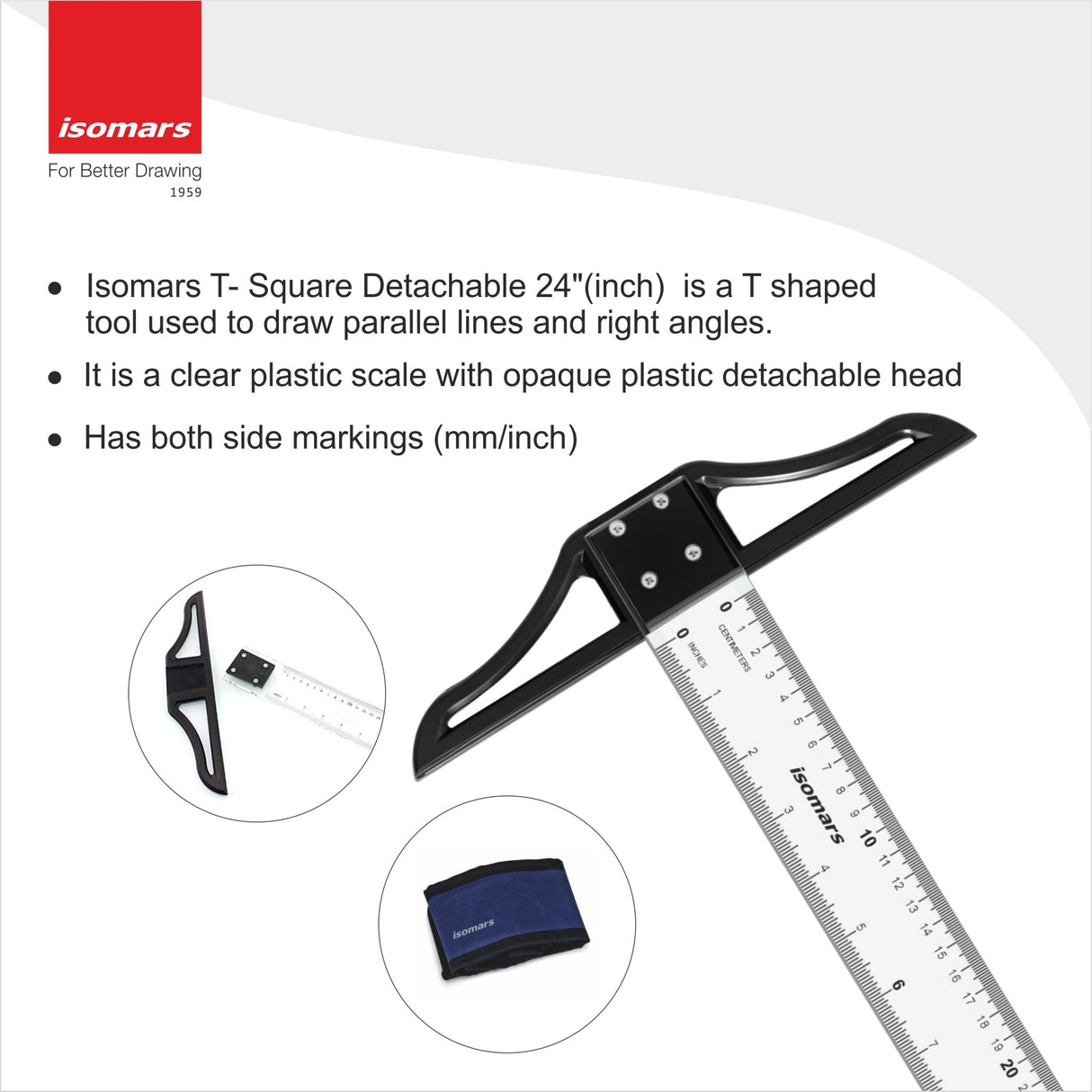 Adjustable Set Square 12" Combo - Isomars