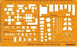Architectural Drawing Template Stencil - Architect Technical Drafting Supplies - Furniture Symbols for House Interior Floor Plan Design - Isomars