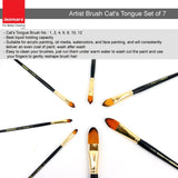 Artist Brush Cat's Tongue (Set of 7) - Isomars