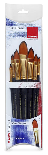 Artist Brush Cat's Tongue (Set of 7) - Isomars