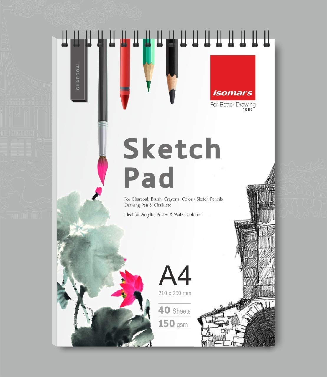 Artist Wooden Easel with Sketch Pad & Canvas Boards - Isomars