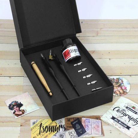 Calligraphy Pen Set with 7 Nibs & 3 Holders - Isomars