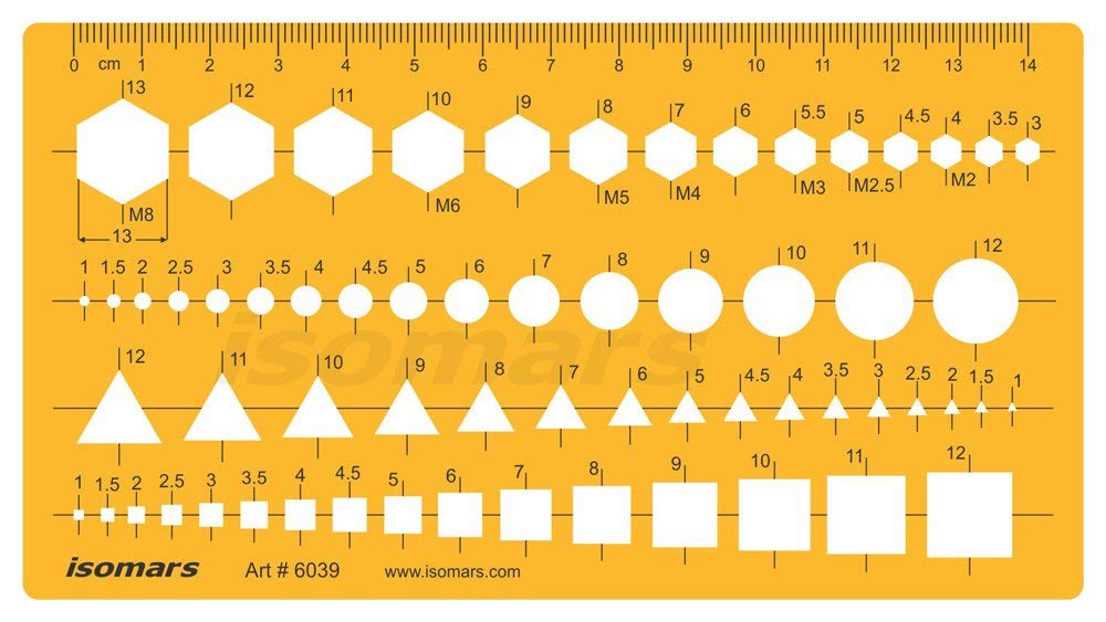 Combination Shape Drawing Template - Isomars