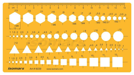 Combination Shape Drawing Template - Isomars