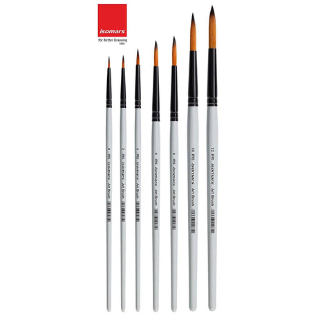 Drawing Brush Round (Set of 7)- Professional - Isomars