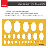 Ellipses Shape Drafting Drawing Template (1510E) - Isomars