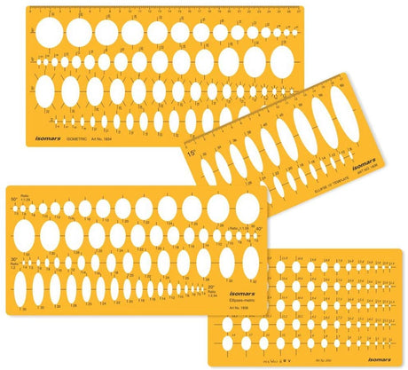 Ellipses Templates Combo (Set of 4) - Isomars