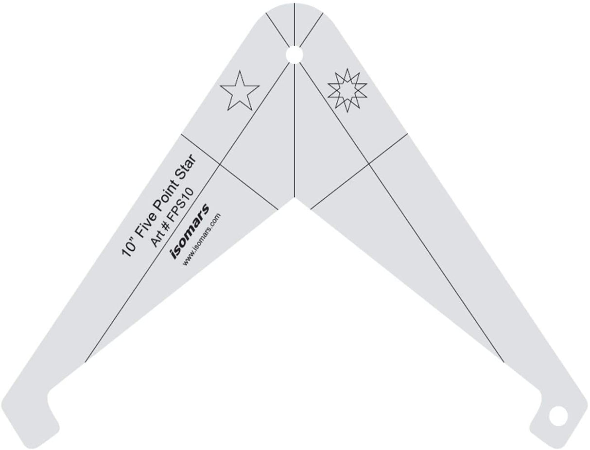 Five Point Star Isomars Quilting Template for Patchwork & Sewing - Isomars