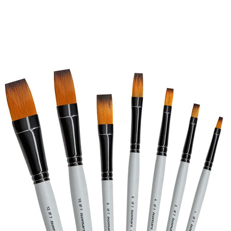 Flat Paint Brush (Set of 7) - Isomars