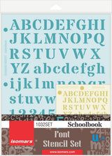 Font Stencil- Schoolbook (Set of 2) - Isomars