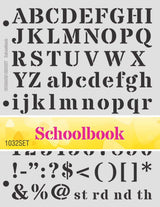 Font Stencil- Schoolbook (Set of 2) - Isomars