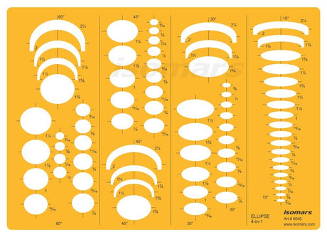 Four-In-One Ellipse Template - Isomars