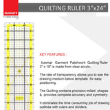 Garment Patchwork Quilting Ruler (3"X24") - Isomars