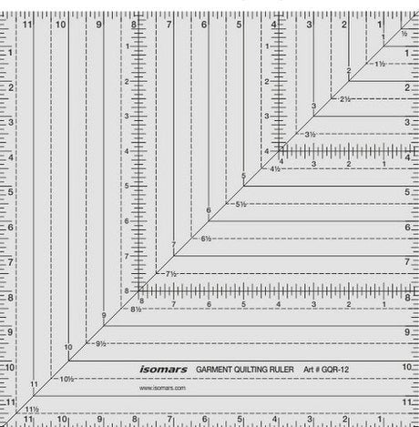 Garment Quilting Ruler (12") - Isomars