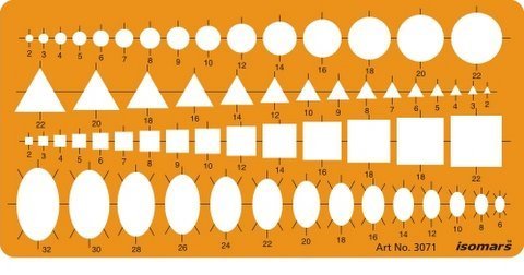Geometry Shape Drawing Template Stencil - Isomars