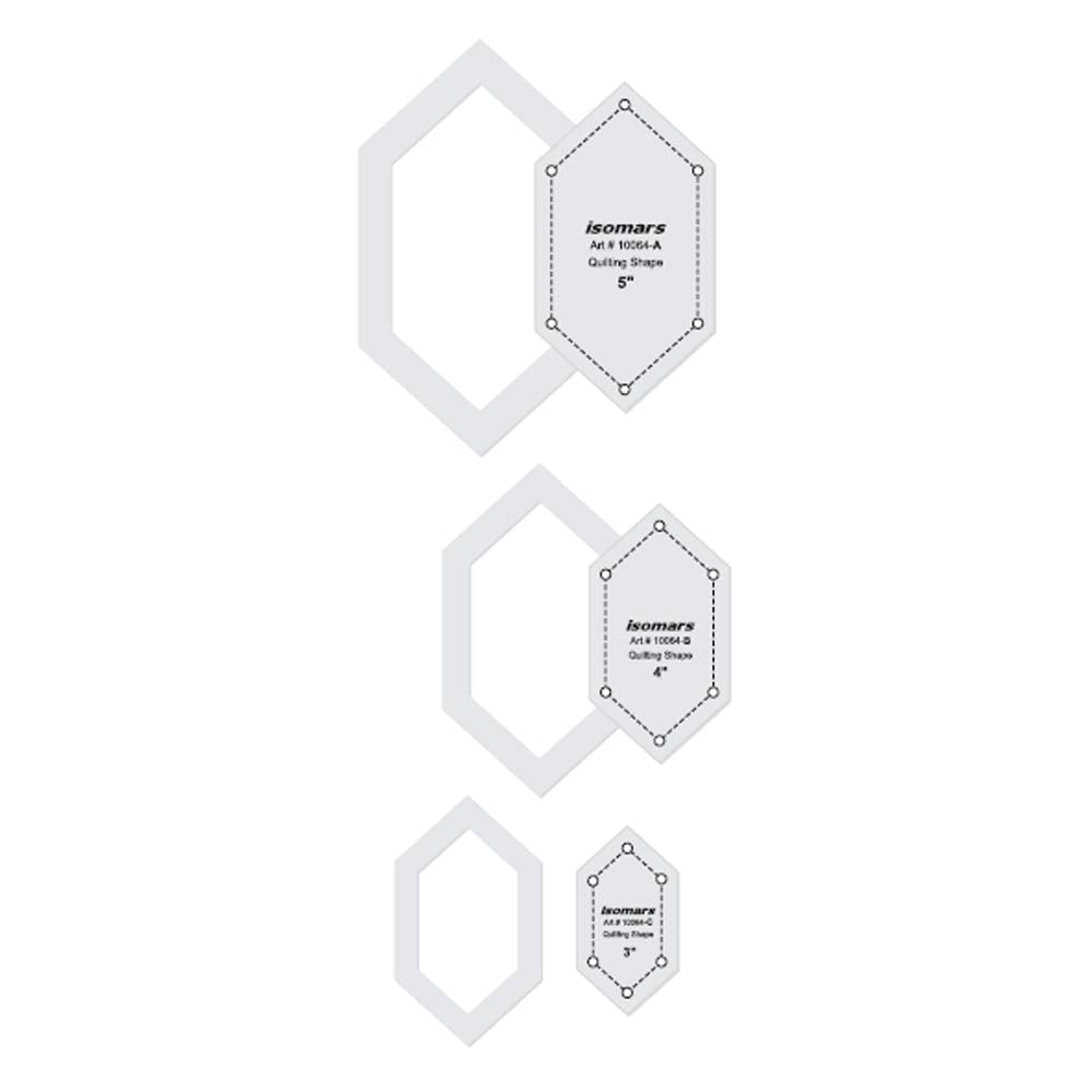 Hexagon Quilting Patchwork Scale (Set of 3) - Isomars
