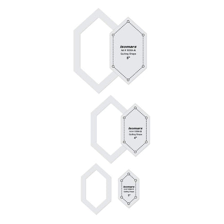 Hexagon Quilting Patchwork Scale (Set of 3) - Isomars