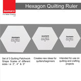 Hexagon Quilting Patchwork Template (Set of 3) - Isomars