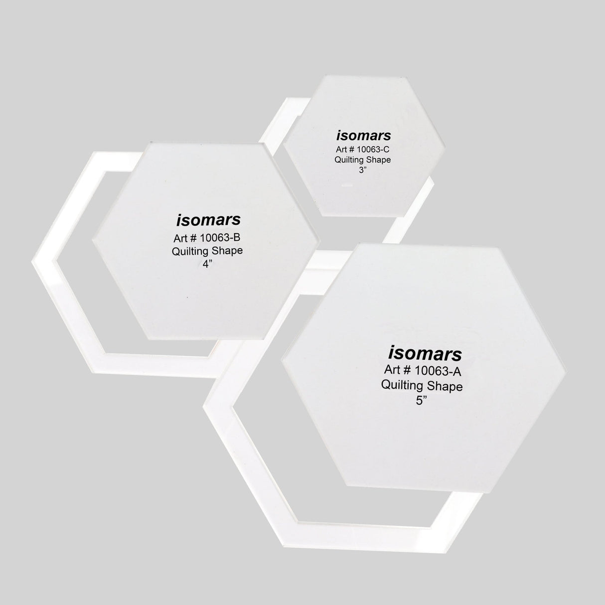 Hexagon Quilting Patchwork Template (Set of 3) - Isomars