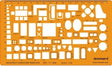 Isomars 1:100 Scale Architectural Drawing Template Stencil (Art 1878) | Furniture Symbols for House Floor Plans, Interior Design, Technical Drafting, Architecture & Engineering - Isomars