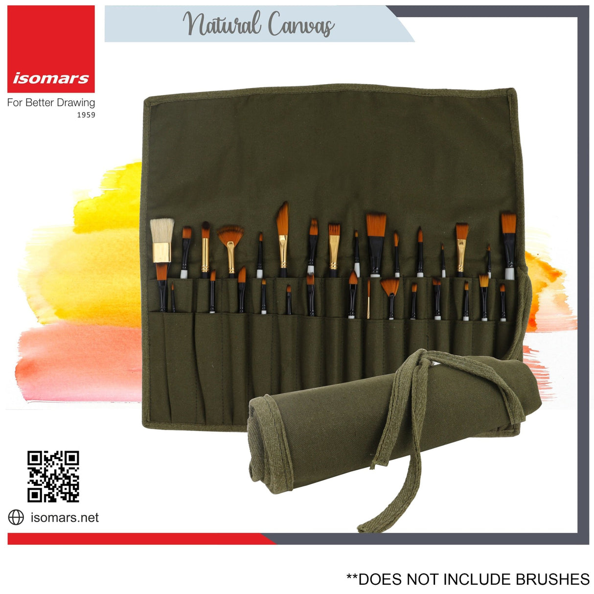 Isomars Brush Roll Up Case (Green) - Isomars
