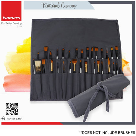 Isomars Brush Roll Up Case - Grey - Isomars