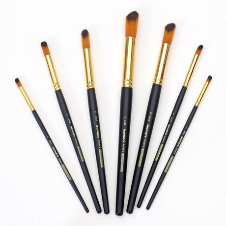 Isomars Deer Foot Paint Brush Set – Set of 7 Artist Brushes for Acrylic, Watercolor, Oil & Texture Effects – Ideal for Fur, Foliage, Stippling & Dry Brush Techniques - Isomars